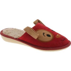 SC Home Collection 617 B Red with Dog Face ChildG slippers 29 NEW